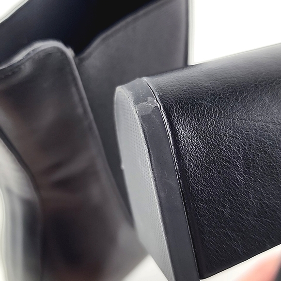 French Connection Black Vegan Leather Platform Tall Ankle Boots Size  US8 - Picture 15 of 16